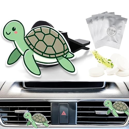 Image of Cute Car Air Freshener Clips Sea Turtle Car Vent Clip Turtle Cars Scents Cologne Air Conditioner Clip Auto Vent Interior Decoration Cars Accessories Turtles Loves Gifts for Women Men