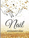 Nail Appointment Book Undated, Start Anytime: Daily and Hourly Planner to Schedule Appointments in 15 Minute Intervals; Ideal for Nail Technicians, ... Of Entries, Glossy Gold Snow Cover, Gift Idea