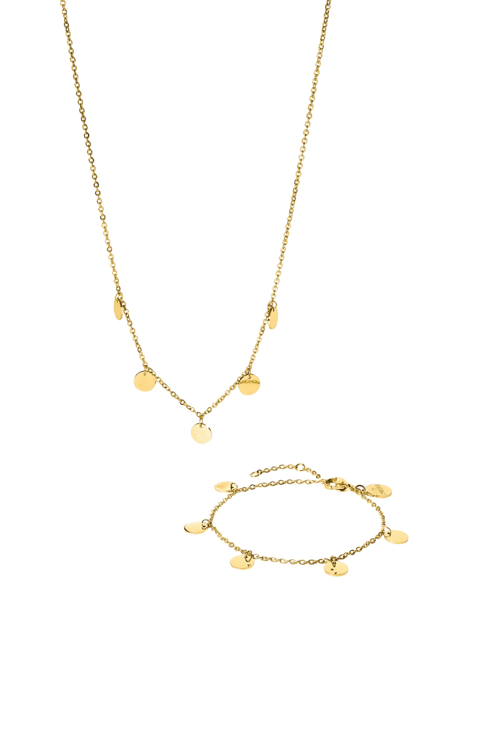 Purelei Kalea Geschenkset – 2-teiliges Schmuckset mit Kalea Halskette und Kalea Armband – Edelstahl, verstellbare Längen 16–45 cm – Gold/Silber/Roségold