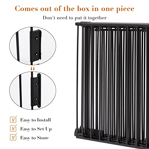 Sospiro N5XW9K10055 118Inch Extra Wide Black Baby Gate With Door, Metal Long Baby Fence, Tall Pet Dog Gates For House Stairs Doorways,10Ft Child Safety Fence Fireplace Christmas Tree,Indoor Outdoor thumb #5