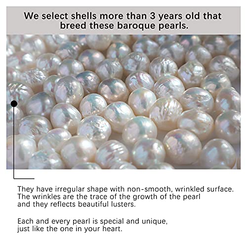 10-11Mm Freshwater Cultured Baroque Pearl Drop Earrings For Women,14K Gold Filled Hooks #TOP3