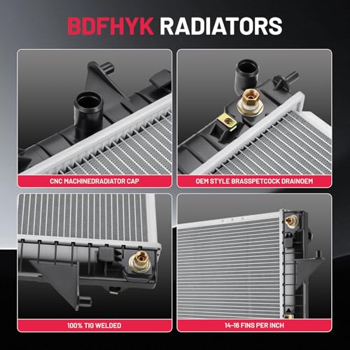 Image of BDFHYK 2191 Aluminum Radiator for Saturn SC1 /SC2 /SL /SL1 /SL2 1994-2002