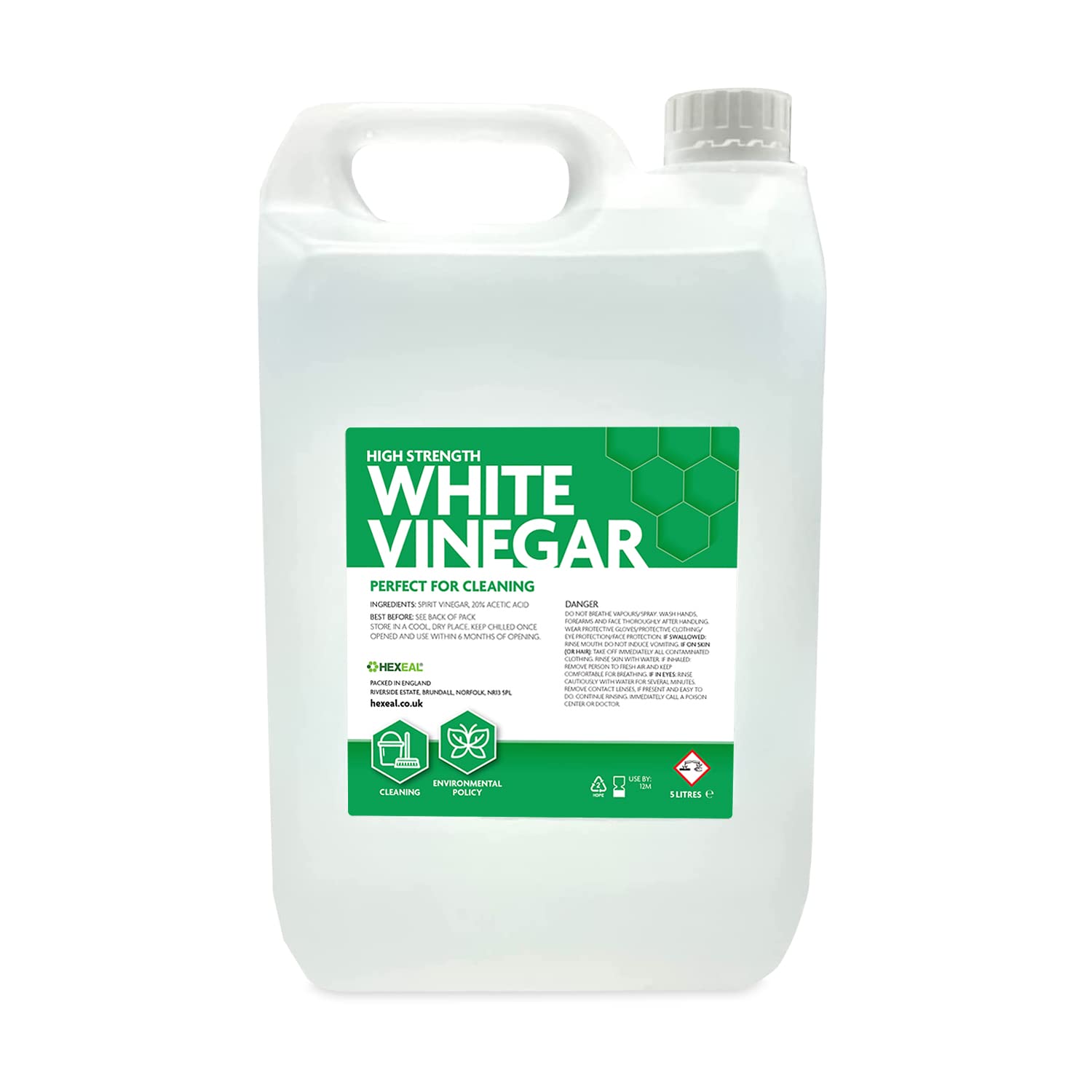 Buy HexealHIGH STRENGTH WHITE VINEGAR 5L Cleaning Grease remover
