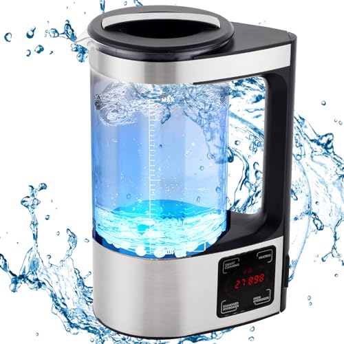 1800PPB Generador Hidrógeno Hidrógeno 2L Máquina Ionizadora de Agua con Tecnología SPE y PEM, Calidad de Agua Ilimitada, Temperatura de Calentamiento Hasta 45℃ para Oficina en Casa