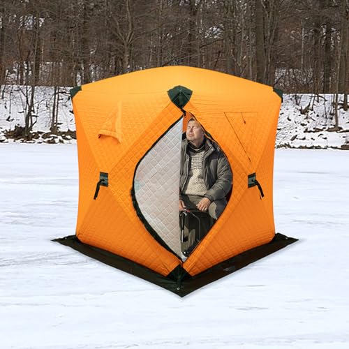 Carpa para pesca en hielo, 1-2 personas, portátil miniatura 7