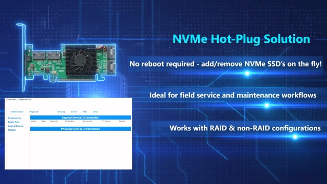 8tb Ssd HighPoint Rocket 1580 NVMe HBA 8-Port PCIe