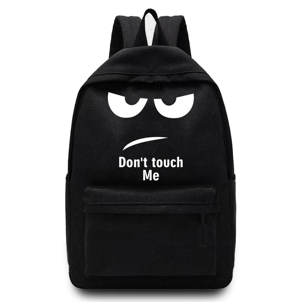 Basics Backpack/Daypack with Padded Shoulder Straps, Side Pockets Hiking Daypack Walking Rucksack Foldable Camping for Water Bottle and Laptop Sleeve, (Don’t Touch Me)