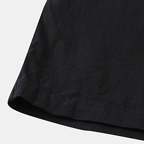 Men's Linen Casual Classic Shorts Elastic Waist Summer Beach Short Pants Drawstring with Pockets Lightweight Short4
