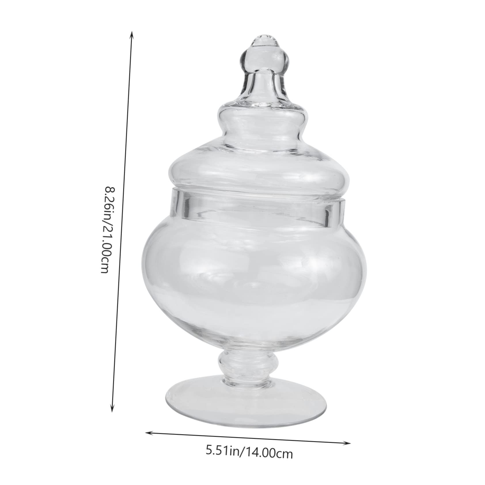 Amosfun Tarro de Vidrio con Cierre Hermético con Tapa para Dulces y Frutos Secos y Diseño Elegante, Adecuado para Tiendas y Restaurantes