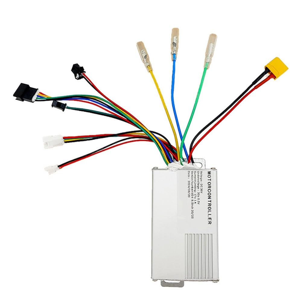 Elektroroller-Display-Controller-Set, 36 V, 350 W, 17 A, für E9T, Messgerät und Controller aus Aluminiumlegierung mit weißer Oberfläche, kompatibler Ersatz für beschädigte Einheiten
