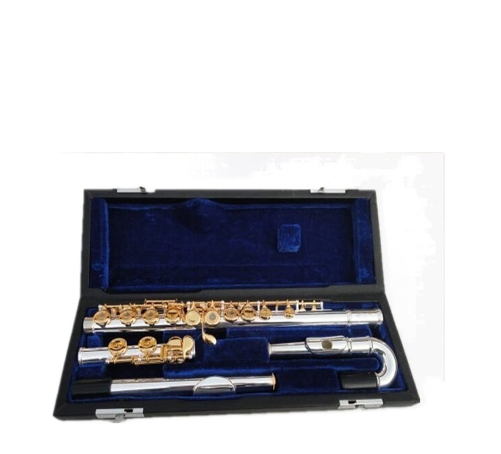 Flauta Profesional Dos Boquillas Flauta De Estudiante Chapada En Oro Flauta De 16 Agujeros Abiertos Modelo E Clave 16 Agujeros (Color : 271S Flute)