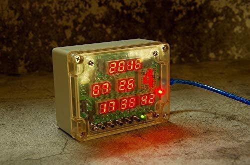 Digital Alarm Clock LED dot Matrix Clock Electronic Desktop Clock 24H Display for Home, Bedroom, Office