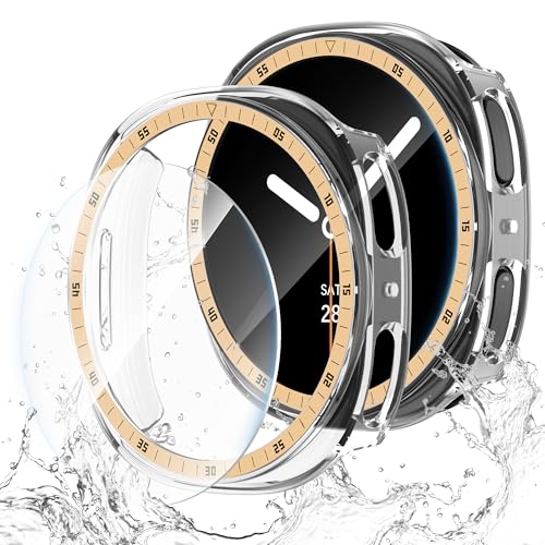 Coque Samsung Galaxy Watch 8 avec protection écran verre trempé HD polycarbonate 40mm 44mm