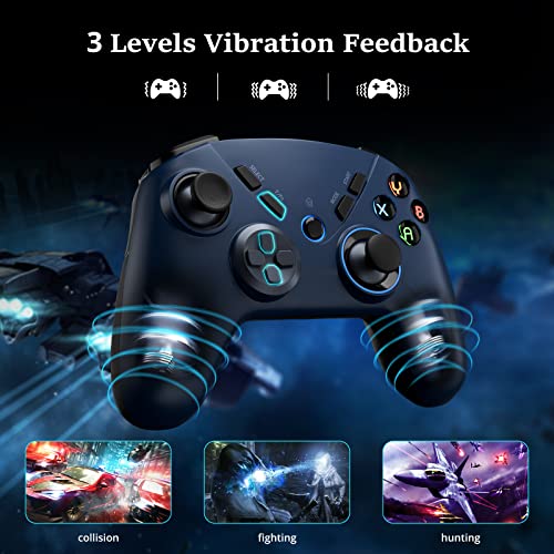 Boowen Multi-Platform Pc Wireless Controller, Bluetooth Gaming Controller, Compatible With Windows, Ipad, Steam, Laptop, Mac thumb #2