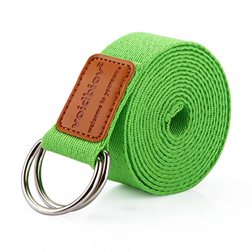 Correa de Estiramiento de Yoga 1.85-2.5M?de Cordones con Hebilla de Anillo en D de algodón Natural, Fija la Postura para Mejorar la flexibilidad del Cuerpo y Ayudar al Estiramiento Muscular