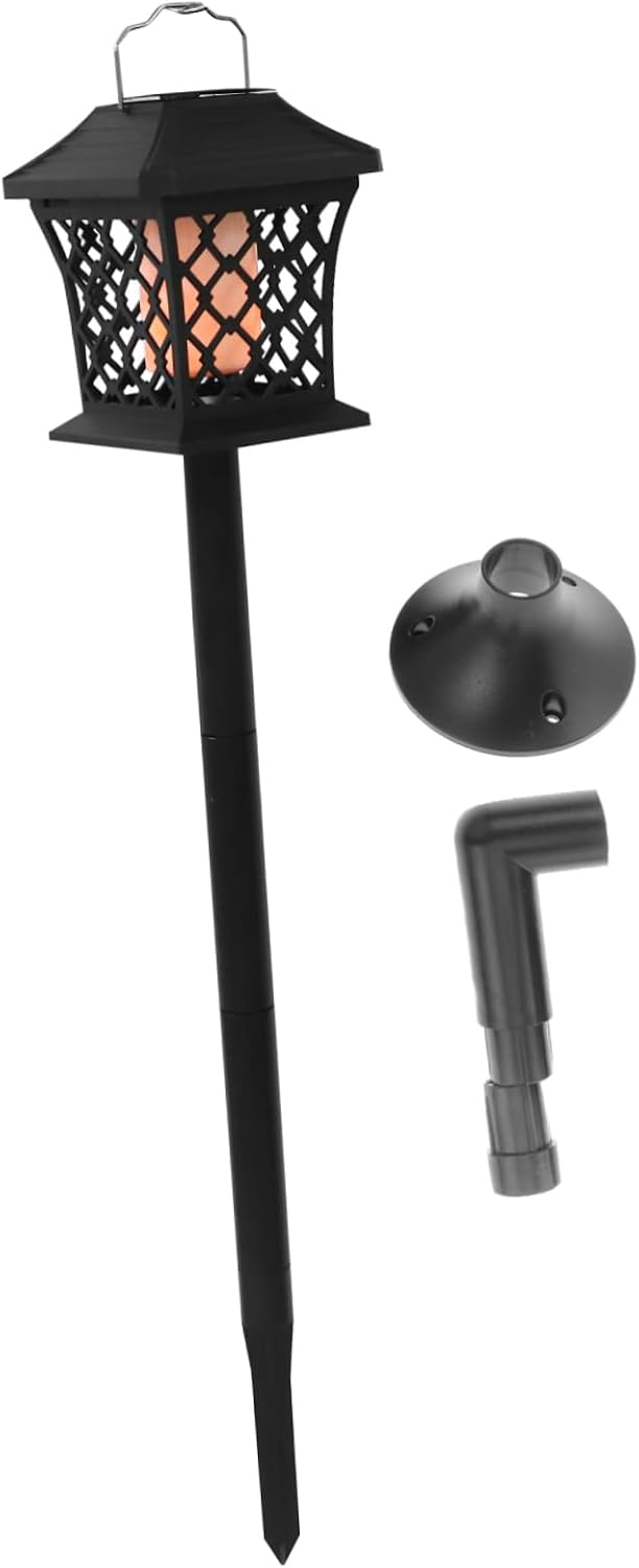 Decorative Solar Ground Lamps 2 Pack for Outdoor Use Garden Patio Driveway Landscape Waterproof Easy to Set up No Extra Power Source