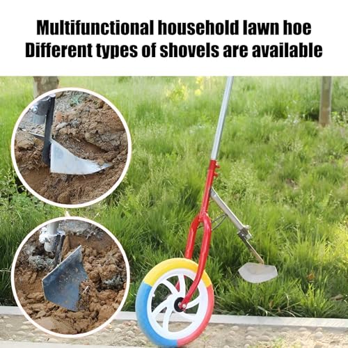 HNSYPX 4-In-1 Hoe Garden Tool No Bending Over Hand Pushed,Garden Hoe Portable Multifunction Adjustable,Hoe Garden Tool Multi-Accessory Hoeing、Trenching、Loosening、Rolling - Image 4