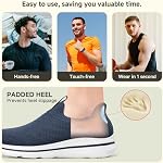 ODCKOI Mens Slip On Shoes Hands Free Walking Shoes Tennis Running Sports Shoes Jogging Gym Workout Sneakers