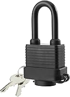 Vista 2 de Waterproof Padlocks Keyed Alike for Outdoor use, Covered Heavy Duty Laminated Steel Lock, 1-9/16 Inch. Wide, Long Padlock, Pack of 24
