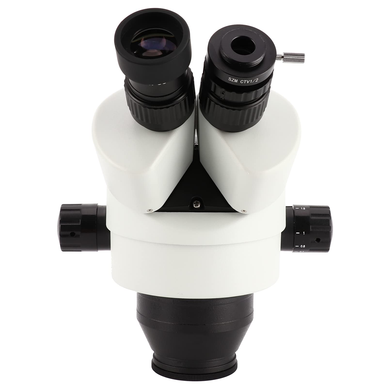 Wakects Lente de Microscopio Trinocular 7X 45X Conjunto de Ocular de Microscopio Estéreo de Vidrio WF10X 20 0.7 4.5X Zoom Cabezal Giratorio de 360 ​​​​Grados para Uso en Fotografía de Inspección de