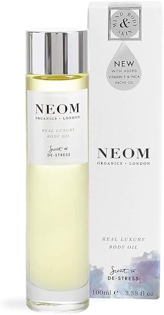 NEOM- Real Luxury Body Oil, 100ml | Lavender & Rosewood Essential Oil | Hydrate & Nourish | Scent to De-Stress