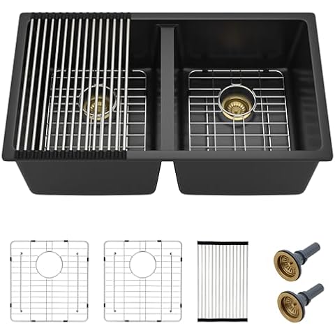Fulorni 33" Black Granite Sink Cover