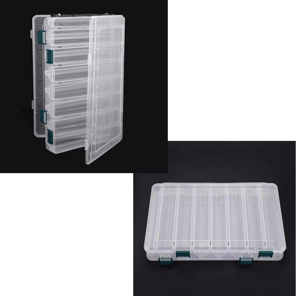 Boîte à Appâts Double Face 10 Compartiments – Transparente Avec Poignée – Plastique Durable