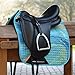 WeatherBeeta Prime Marble Dressage Saddle Pad, Turquoise Swirl Marble Print, Full