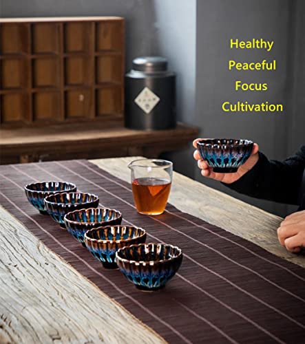 Cmengao Silver Dragon Jianzhan Tea Cup, 3D Chinese Kungfu Tenmoku Ceramic Teacup Handmade Mini Master Cup #TOP4