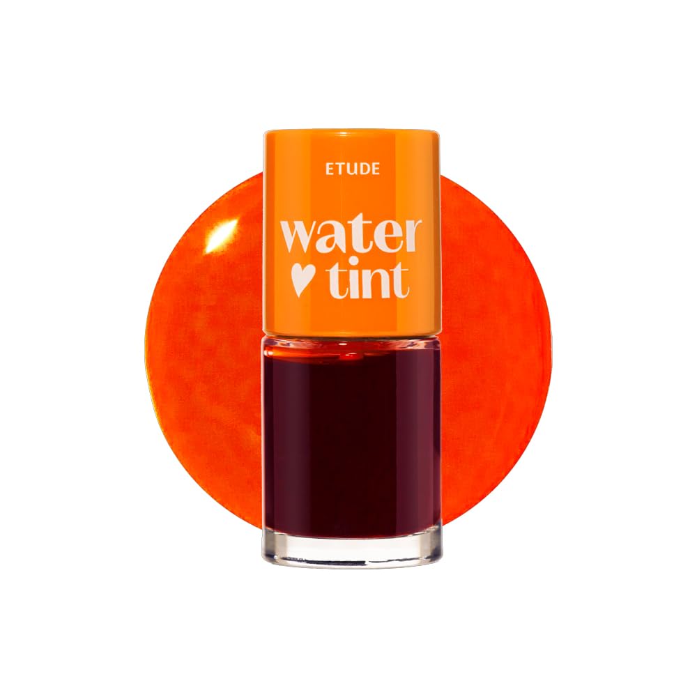 ETUDEHouse Dear Darling Water Tint Orange Ade (21AD) |Vivid Color Lip Stain with Moisturizing Weightless & Non-sticky Finish | Smudge-proof & Lightweight Lip Tint | K-beauty