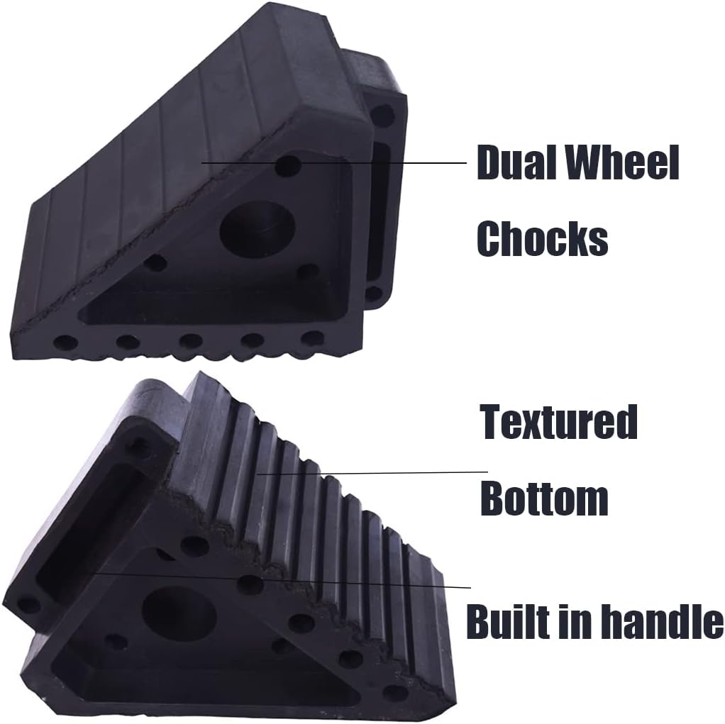 Buy BESEA 2PCS Wheel Chocks Heavy Duty Rubber Wheel Chocks Solid