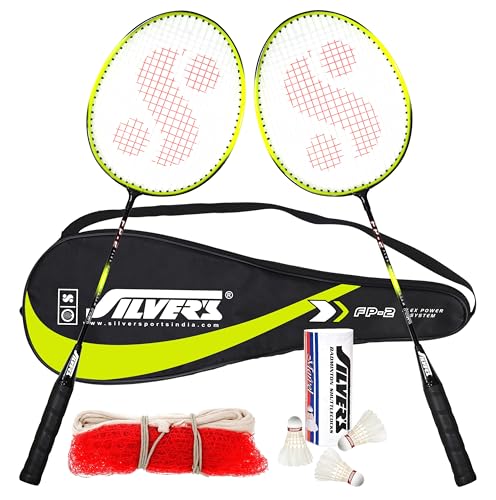 Silver's Flex Power Badminton Kit (2 Racquets with Full Cover, 1 ...