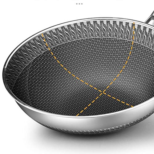 Wok acero inoxidable 304 doble cara con patrón antiadherente miniatura 6