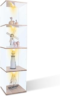 IKEA ショーケース フィギュア: おすすめ飾り方と選び方ガイド 20 LORAK LR-SBG01 Figure Case, Acrylic Collection Case with LED Light, Tool-less Assembly, 4 Tiers, Width 12.6 x Depth 12.6 x Height 50.4 inches 32 x 32 x 128 cm, Room, Living Room, Dining Room 4