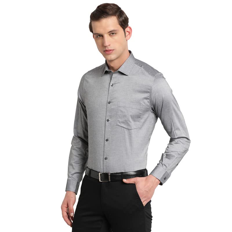 Image of Turtle Men 100% Cotton Slim Fit Lemon Solid Formal Shirt