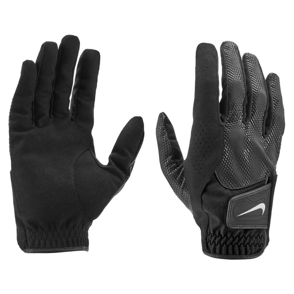 Nike Damen Storm-Fit Golfhandschuh – Wetterfester Golf Glove für Regen & Wind – Sicherer Grip bei Nässe – Performance Golfhandschuh, Black/Black/Black/White, M/L
