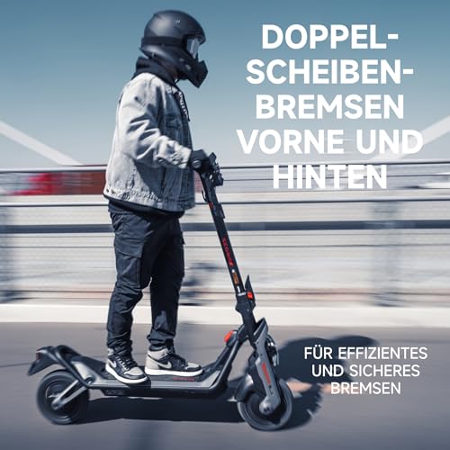 Segway GT3 D, E-Scooter mit Deutscher Stra&szlig;enzulassung, 95 km Eco Modus Reichweite 84km im Sport Modus, doppelte hydraulische Federung, 2400 W Leistung, 150 kg Tragkraft, Smart TFT Display