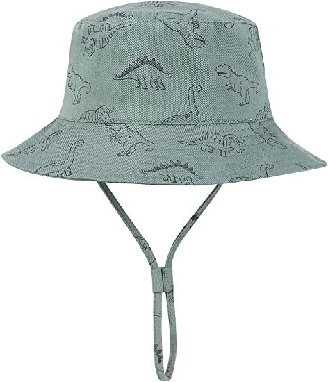 Magwave Unisexo Bebé Niña Niño Sombrero de Sol Verano Algodón Ajustable Pescador Gorra Protección de Sol Anti UV para Exteriores UPF 50+