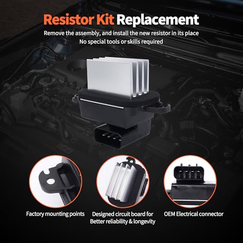 Image of HiSport HVAC Heater Blower Motor Fan Resistor - 27151ZQ00A Compatible with Nissan Infiniti QX56 QX80 Armada Quest Replaces# 27151-ZT00A 27151-ZM70A 27151-ZQ00A RU792 JA1808 4P1686