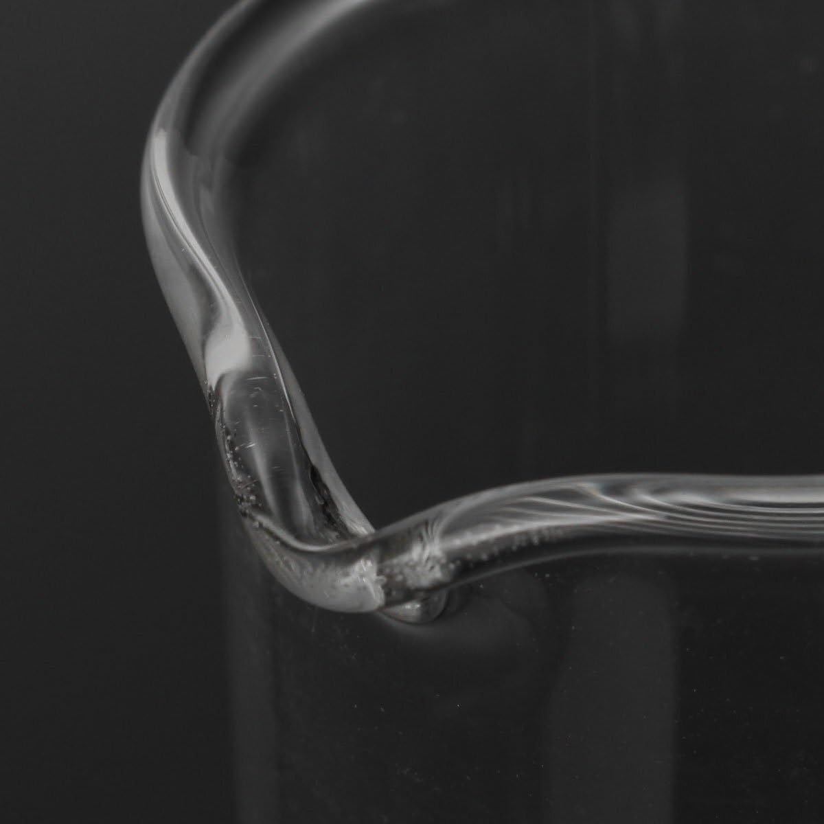 Set di Becher in Vetro Borosilicato Graduato, 5ml 10ml 25ml 50ml 100ml, Resistente al Calore per Laboratorio