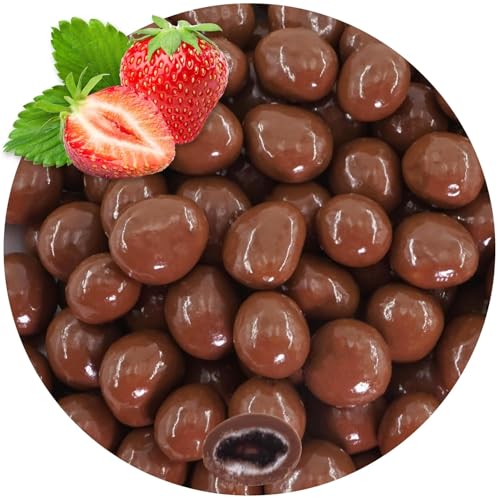 EinsSein 0,4kg Fresas con chocolate | fresas confitadas con chocolate con leche | Altervativo para fresas liofilizadas con chocolate y mega deliciosas | fresas cubiertas de chocolate frutas con