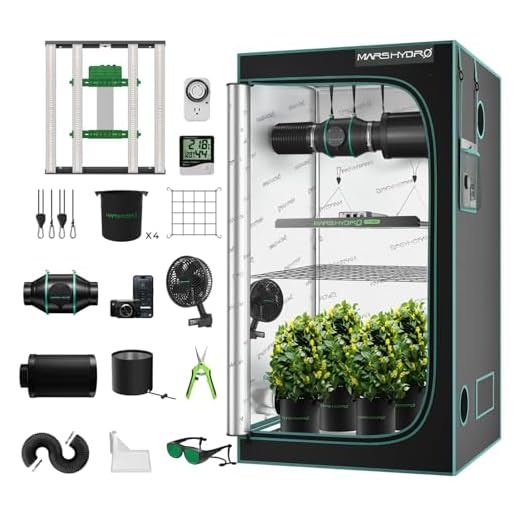 Mars Hydro Smart Growzelt Komplettset,E3000 App Fernbedienung Dimmbar Light,100X100X180cm 1680D Hohe Reflektivität Mylar Grow Box Komplettset,4" intelligente App-Steuerung Belüftungssat