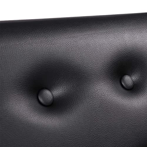 Iwell Piano Bench With Padded Cushion And Storage Compartment For Music Sheet, Piano Chair, Piano Stool With Rubberwood Legs, Capacity 330 Lbs, Easy Assembly, Black #TOP3