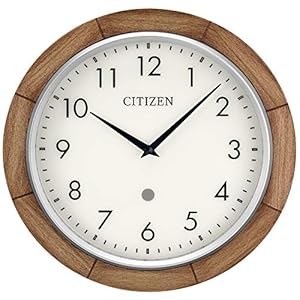 Citizen Clocks CC5011 Citizen Smart-Echo-kompatible Wanduhr mit mehreren Timern, 30,5 cm, Braun