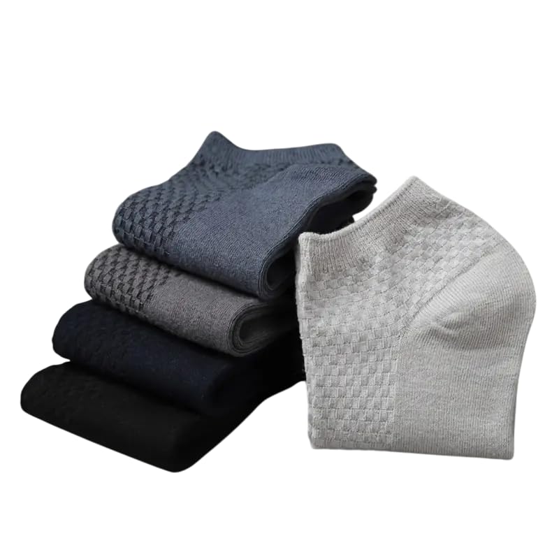 Mens Cotton Ankle Length Socks||Weaving Design||Odour free||Office Socks ||Anti-Bacterial|| Breathable-image-33