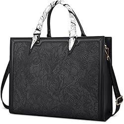 Bolso Maletin Mujer NUBILY Bolso Mujer Grande Bolso Universidad Mujer Impermeable Cuero Bolsos Bandolera para Ordenador Portátil Bolso Trabajo Bolso Shopper Tote,Negro