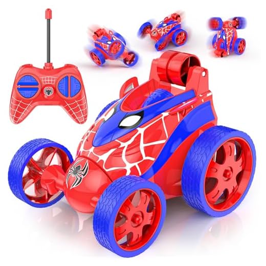 Mini Macchina Telecomandata Spider Acrobatica per Bambini 3 4 5 6 7 Anni, Macchinina Radiocomandata Auto RC Giochi Regalo Compleanno Pasqua Natale Giocattoli Gioco Bimbi Stunt Remote Control Car