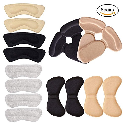 EQLEFu00ae - 4u00a0paires de protège-talons adhésifs Anti-frottements Pour chaussures à talons