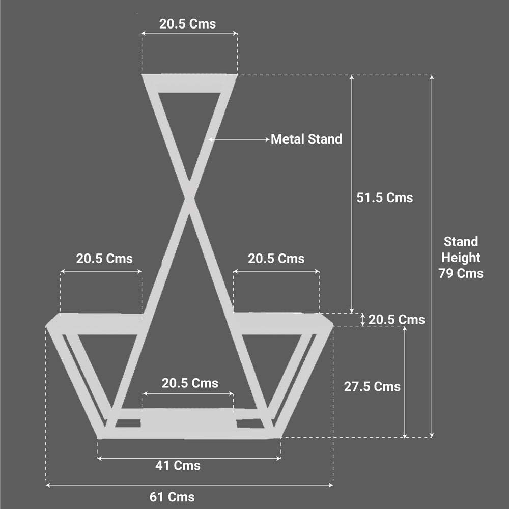 TrustBasket Planter Stand - White Flower Pot Stand -2