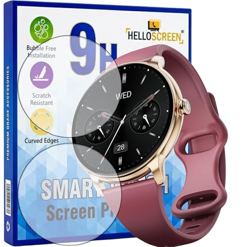 Image of 2 Pack Smartwatch Screen Protector for Boat Chrome Iris 1.32 inch - Flexible TPU Screen Guard, Ultra Thin, Scratch Resistant, Bubble Free, Full Coverage - Not Tempered Glass